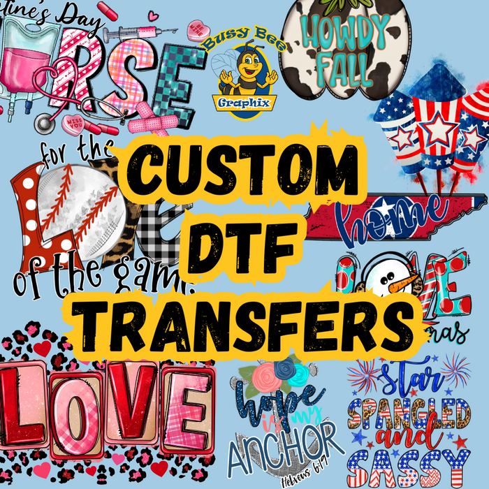 Custom DTF Transfers by Size