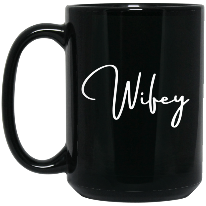 Wifey 15oz Black Mug