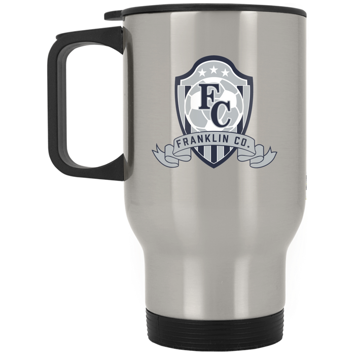 FC Soccer Crest Silver Stainless Travel Mug