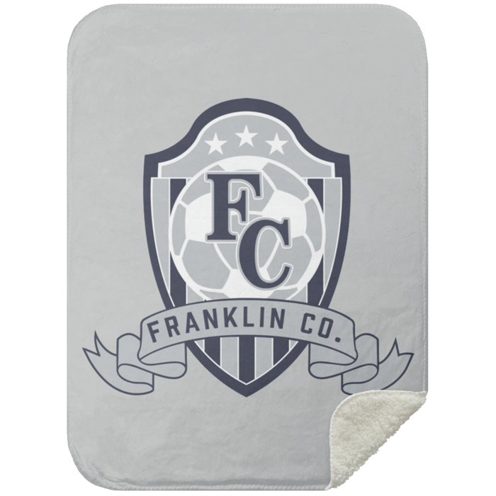 FC Soccer Crest Mink Sherpa Blanket 30x40