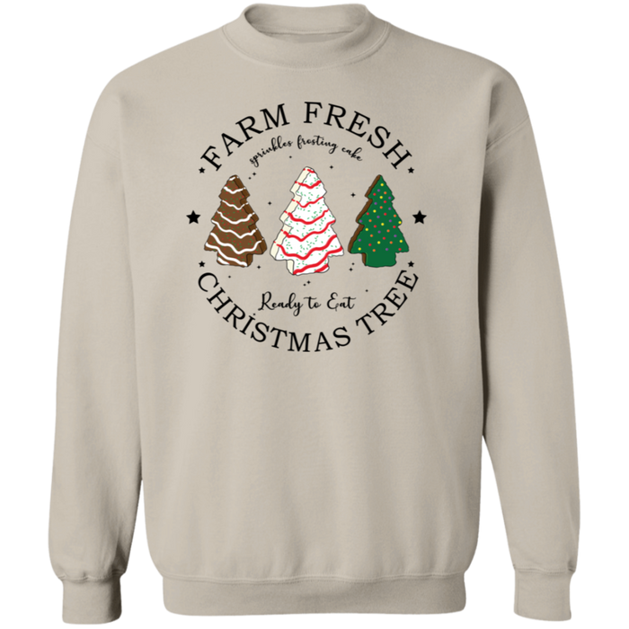 Farm Fresh Christmas Tree Crewneck Pullover Sweatshirt