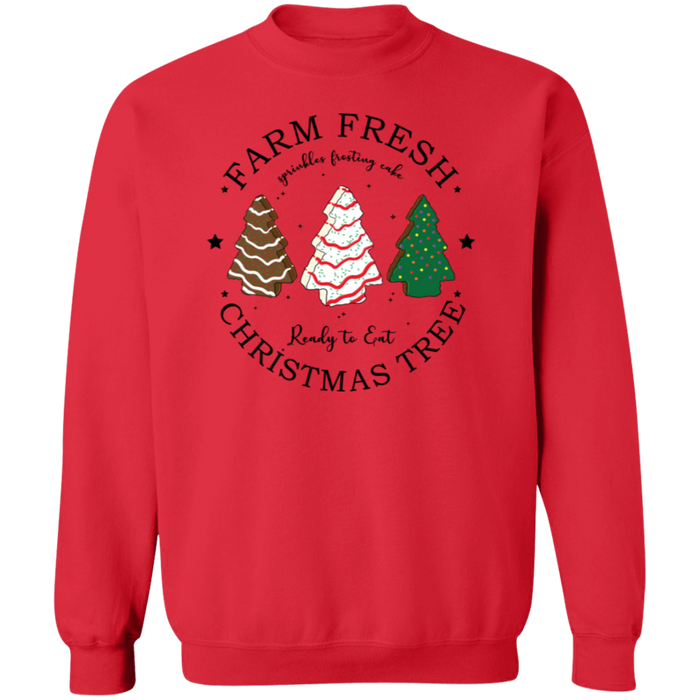 Farm Fresh Christmas Tree Crewneck Pullover Sweatshirt