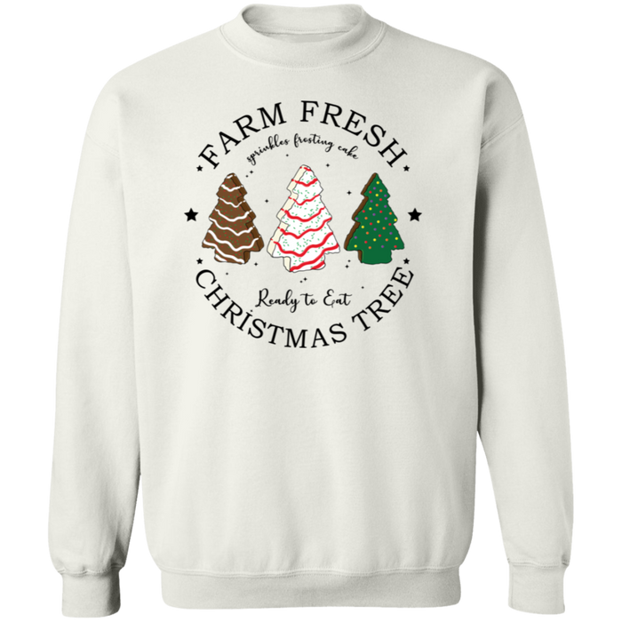 Farm Fresh Christmas Tree Crewneck Pullover Sweatshirt