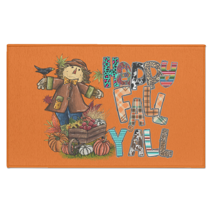 Happy Fall Yall Scarecrow Indoor Doormat