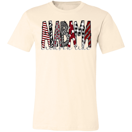 Alabama Crimson Tide Bella Canvas S/S Tee - Busy Bee Graphix