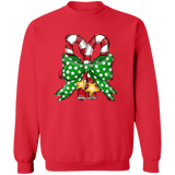 Candy Canes Crewneck Pullover Sweatshirt - Busy Bee Graphix