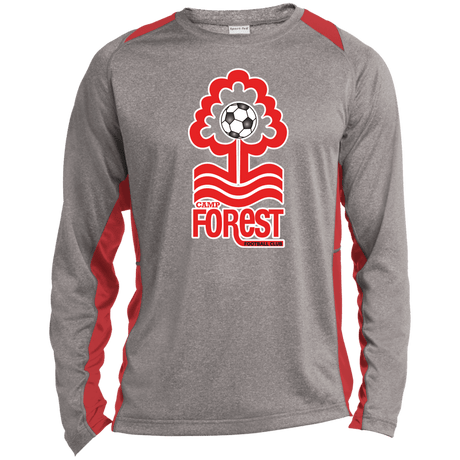 CFFC Adult Long Sleeve Heather Colorblock Performance Tee - Busy Bee Graphix