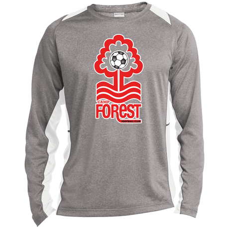 CFFC Adult Long Sleeve Heather Colorblock Performance Tee - Busy Bee Graphix