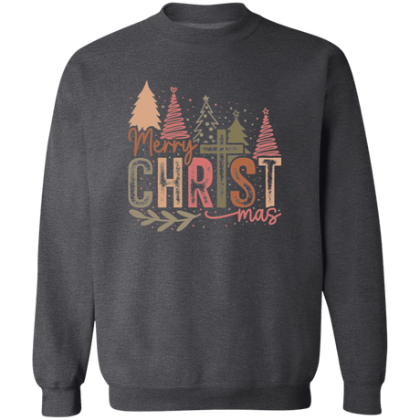 Christian Merry Christmas Crewneck - Busy Bee Graphix