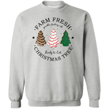 Farm Fresh Christmas Tree Crewneck Pullover Sweatshirt - Busy Bee Graphix