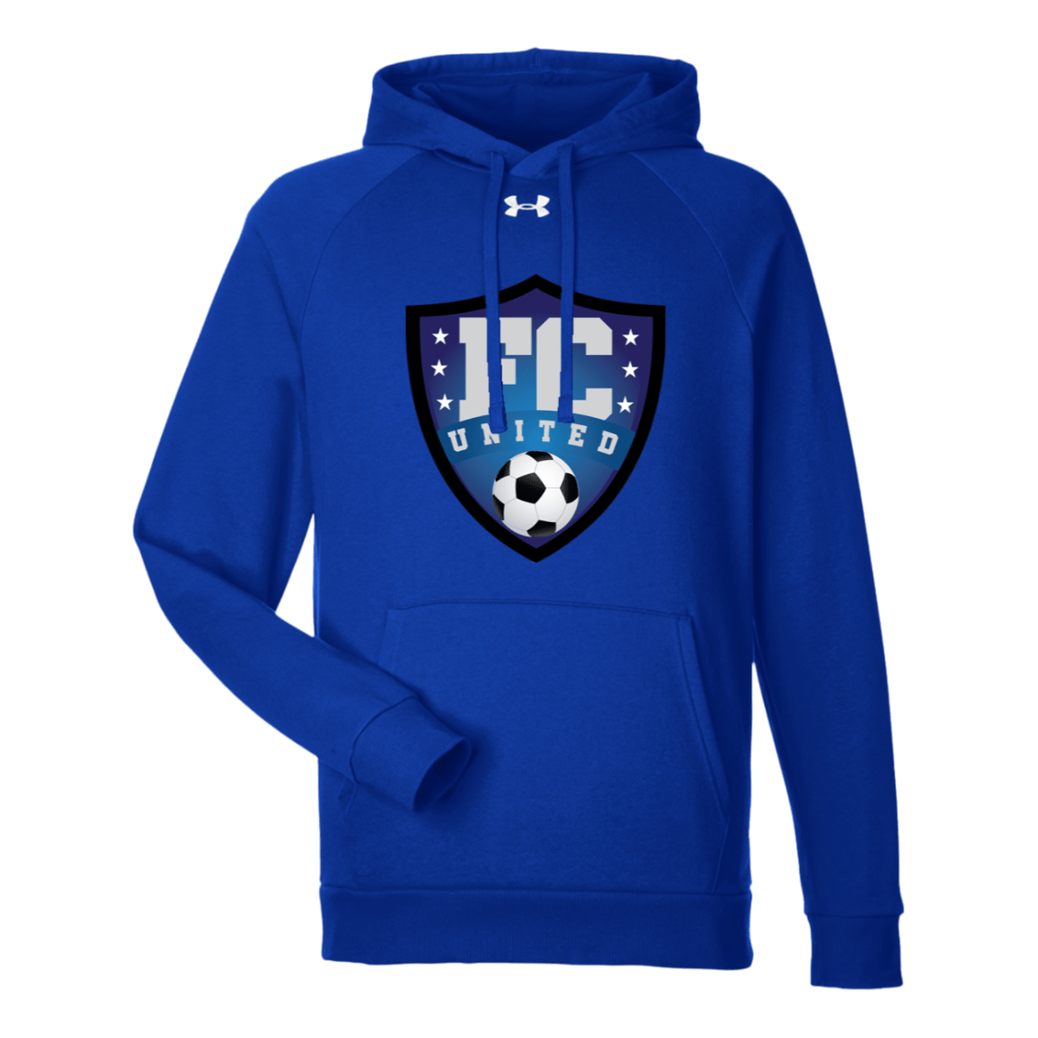 FC United Under Armour Mens Rival Fleece Hoodie - Busy Bee Graphix
