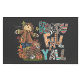 Happy Fall Yall Scarecrow Indoor Doormat - Busy Bee Graphix