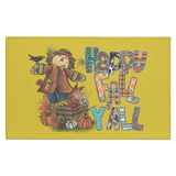 Happy Fall Yall Scarecrow Indoor Doormat - Busy Bee Graphix