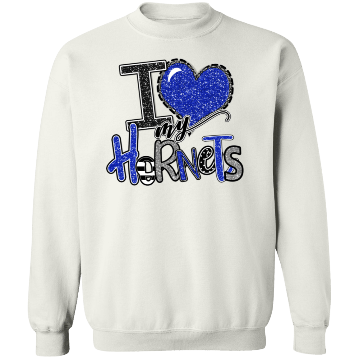 I Love My Hornets Crewneck Sweatshirt - Busy Bee Graphix