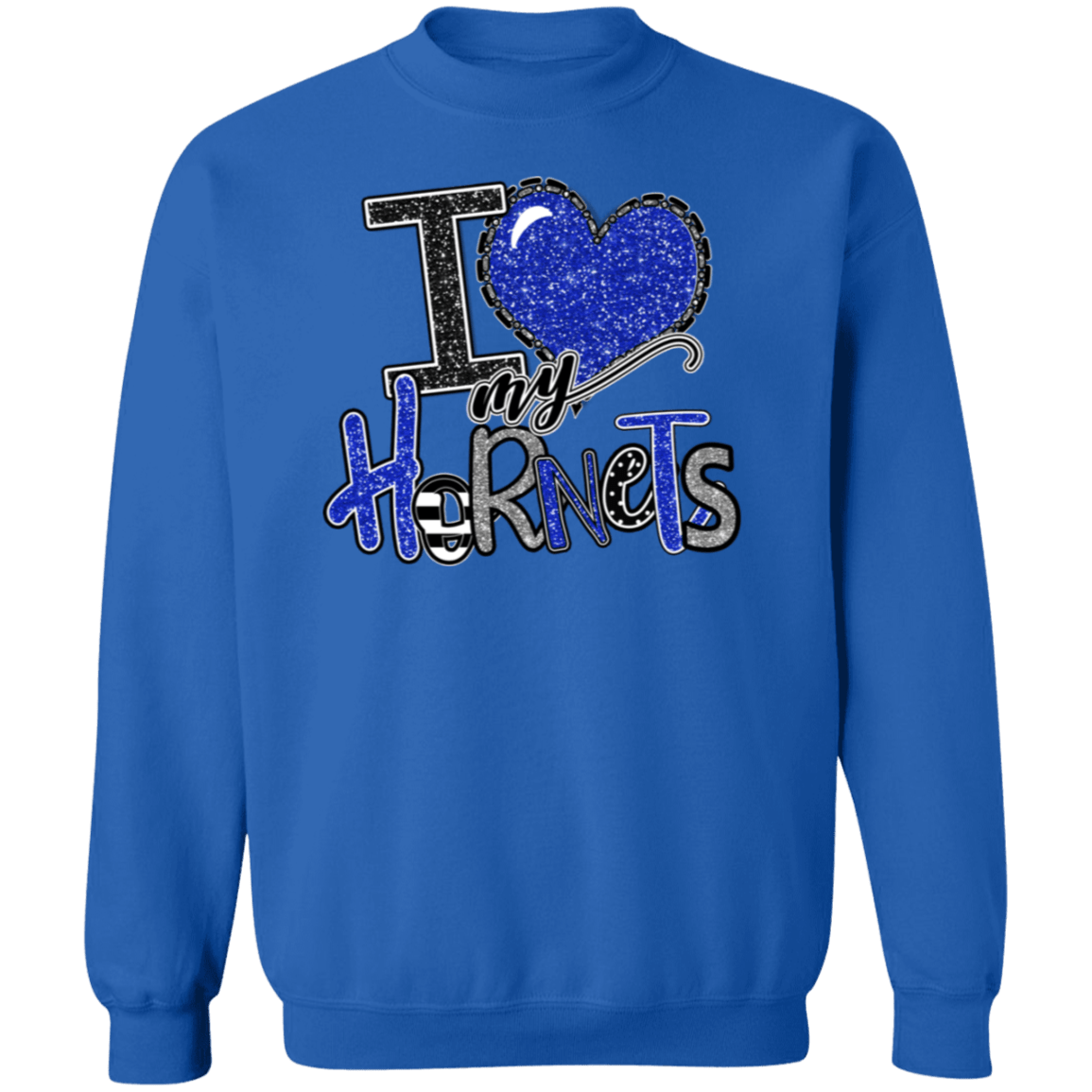 I Love My Hornets Crewneck Sweatshirt - Busy Bee Graphix