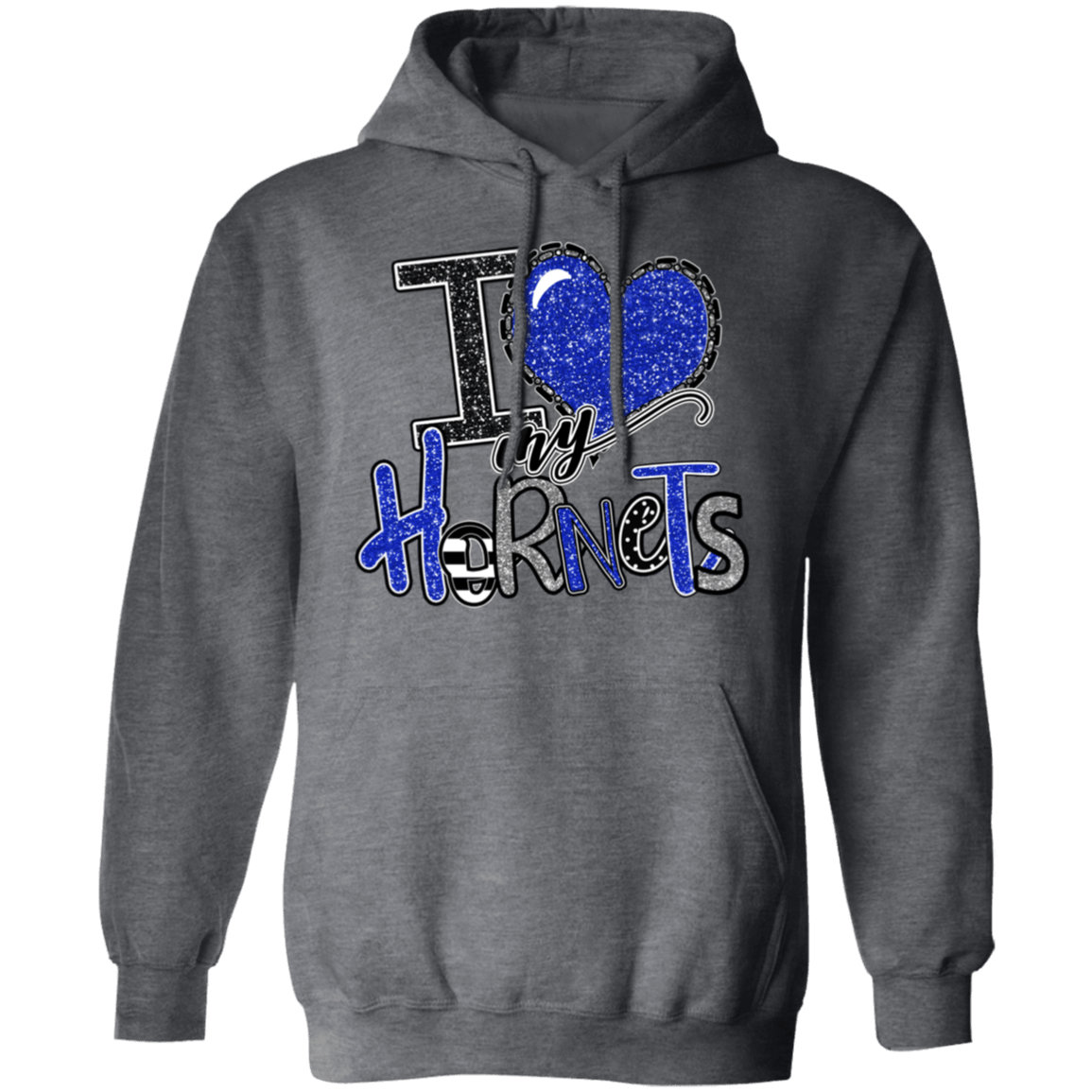 I Love My Hornets Gildan Hoody Sweatshirt - Busy Bee Graphix