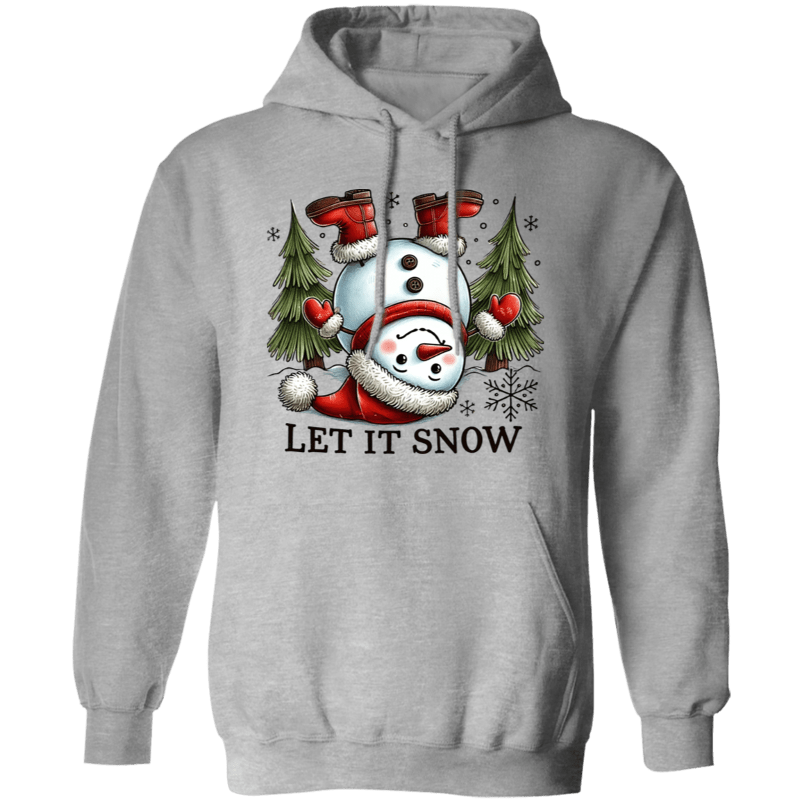 Let It Snow Snowman Hoodie - Busy Bee Graphix