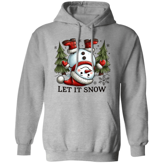 Let It Snow Snowman Hoodie - Busy Bee Graphix