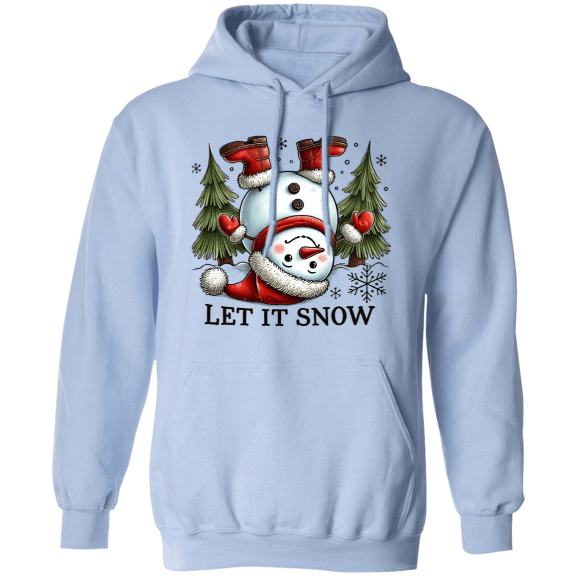 Let It Snow Snowman Hoodie - Busy Bee Graphix