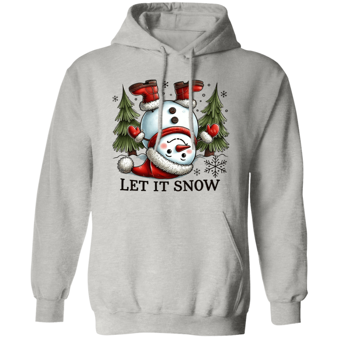 Let It Snow Snowman Hoodie - Busy Bee Graphix