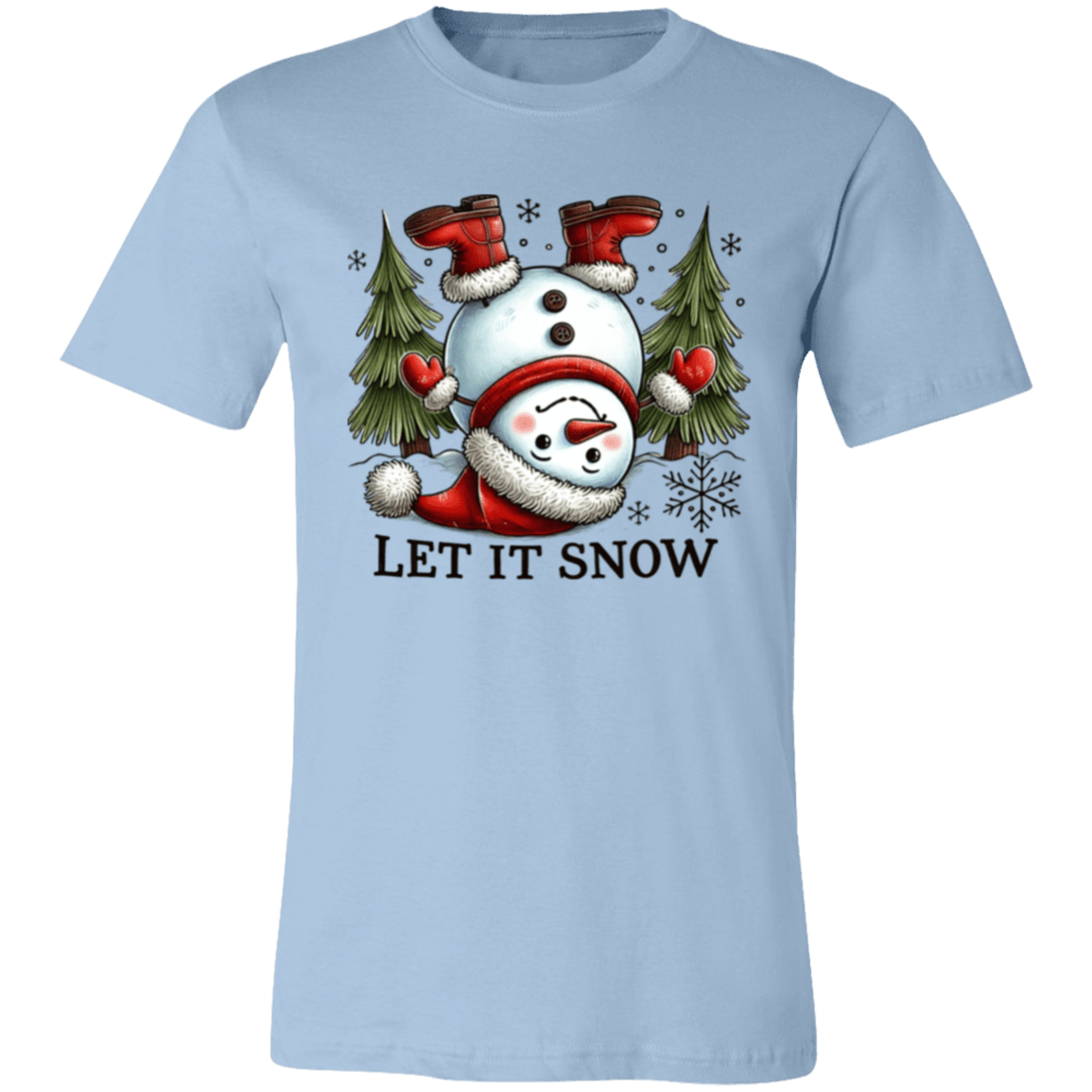 Let It Snow Snowman Tee - Busy Bee Graphix