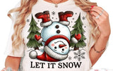 Let It Snow Snowman Tee - Busy Bee Graphix