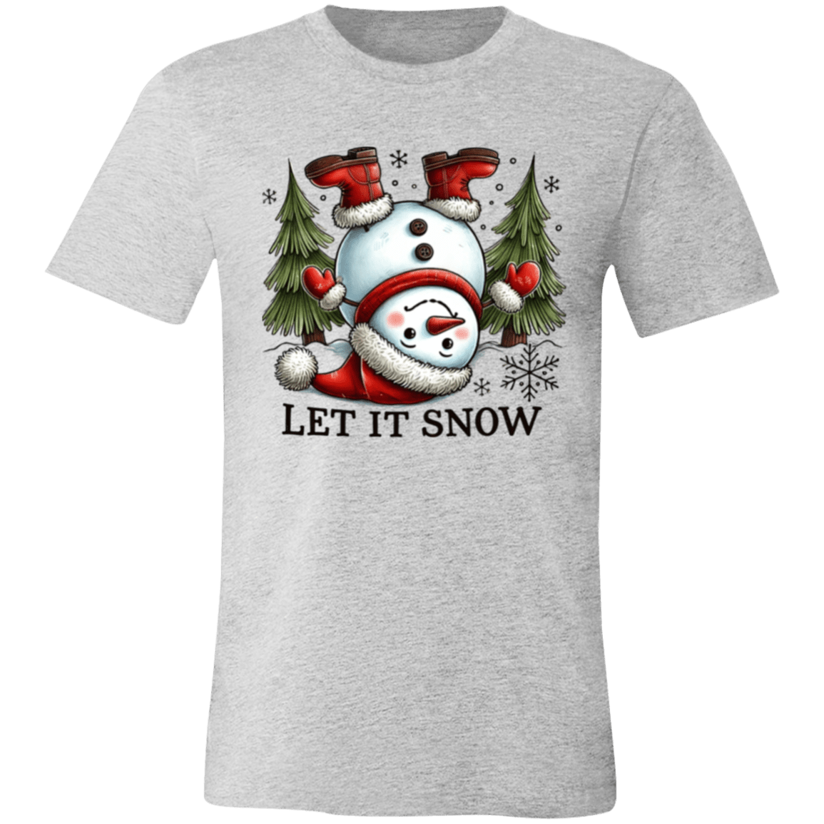 Let It Snow Snowman Tee - Busy Bee Graphix