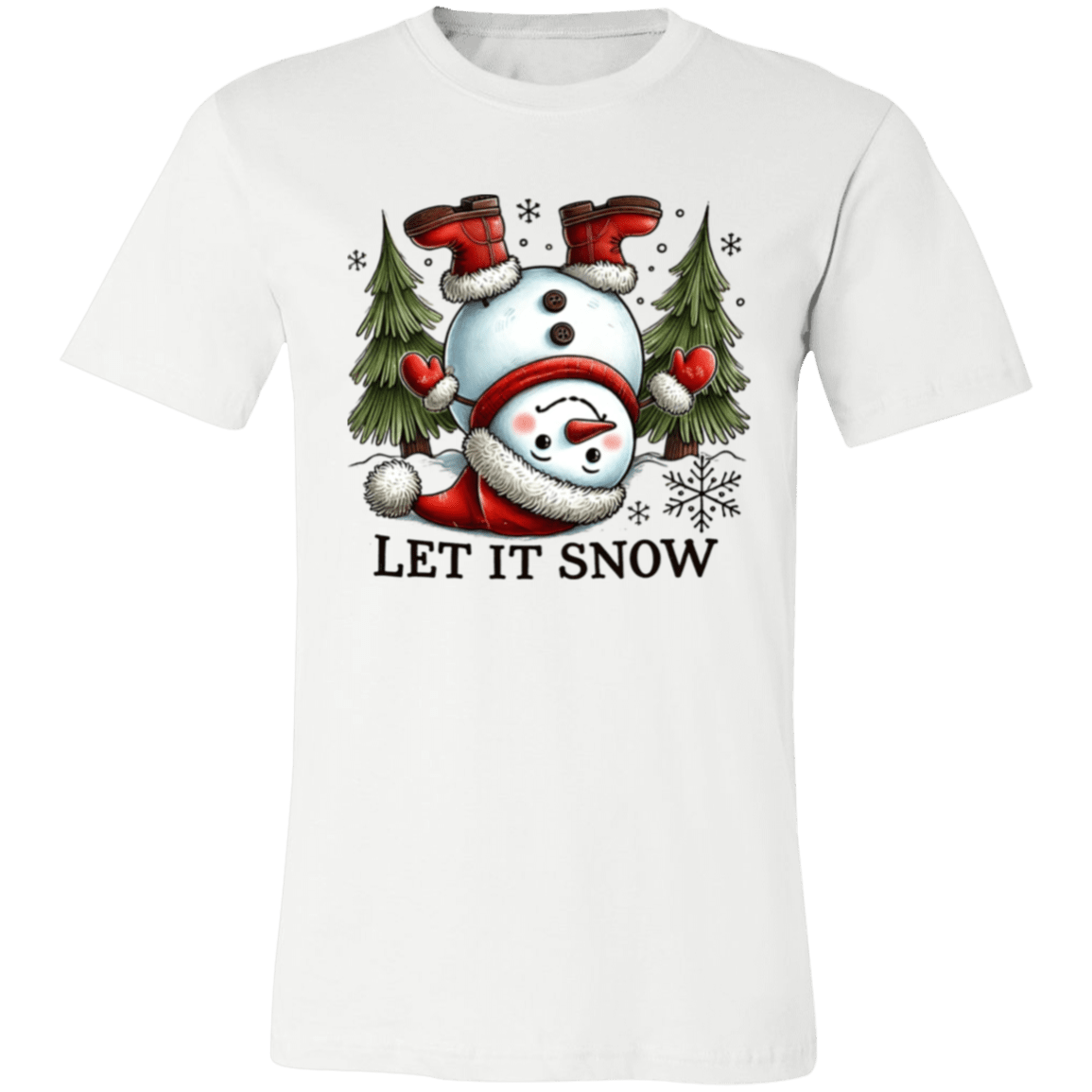 Let It Snow Snowman Tee - Busy Bee Graphix