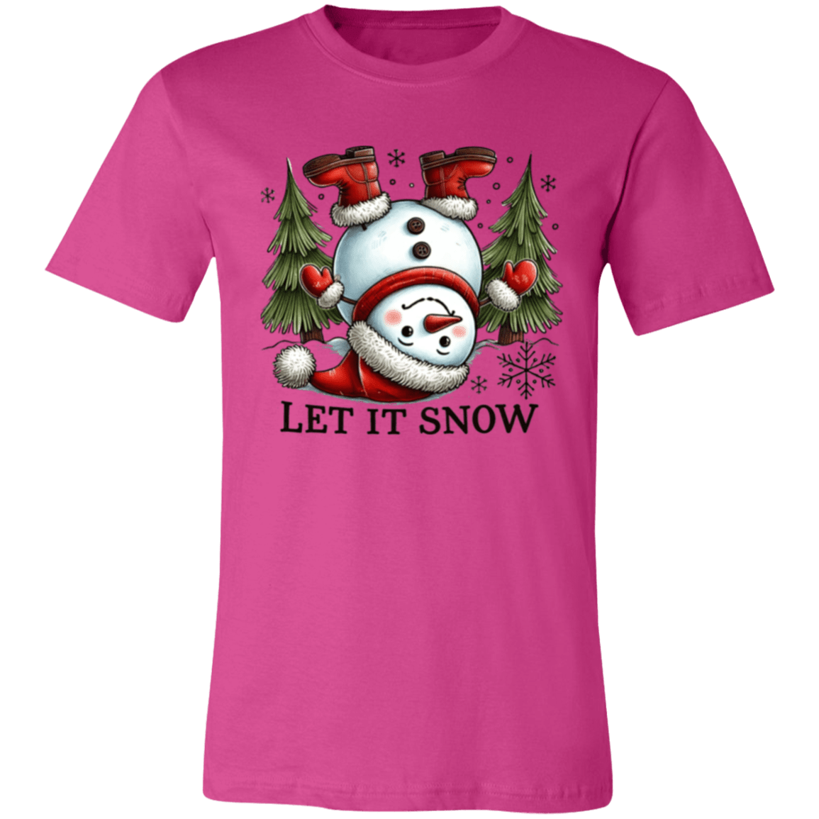 Let It Snow Snowman Tee - Busy Bee Graphix