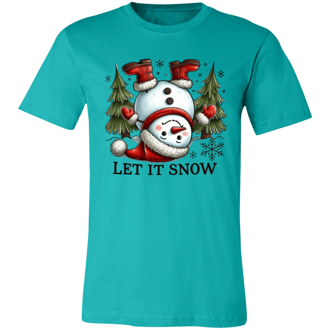 Let It Snow Snowman Tee - Busy Bee Graphix