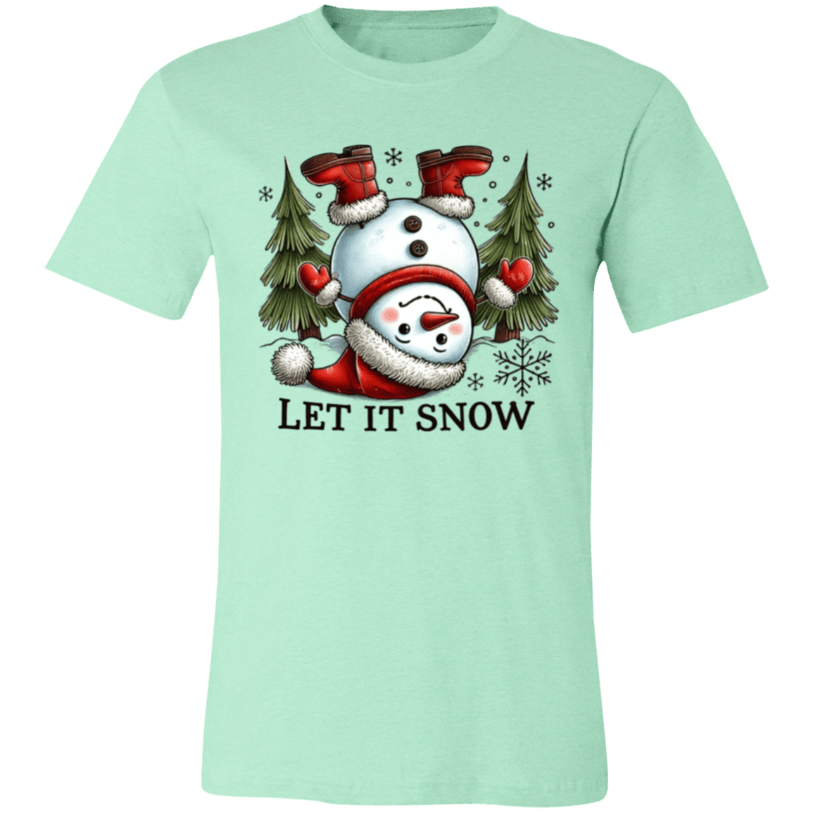 Let It Snow Snowman Tee - Busy Bee Graphix