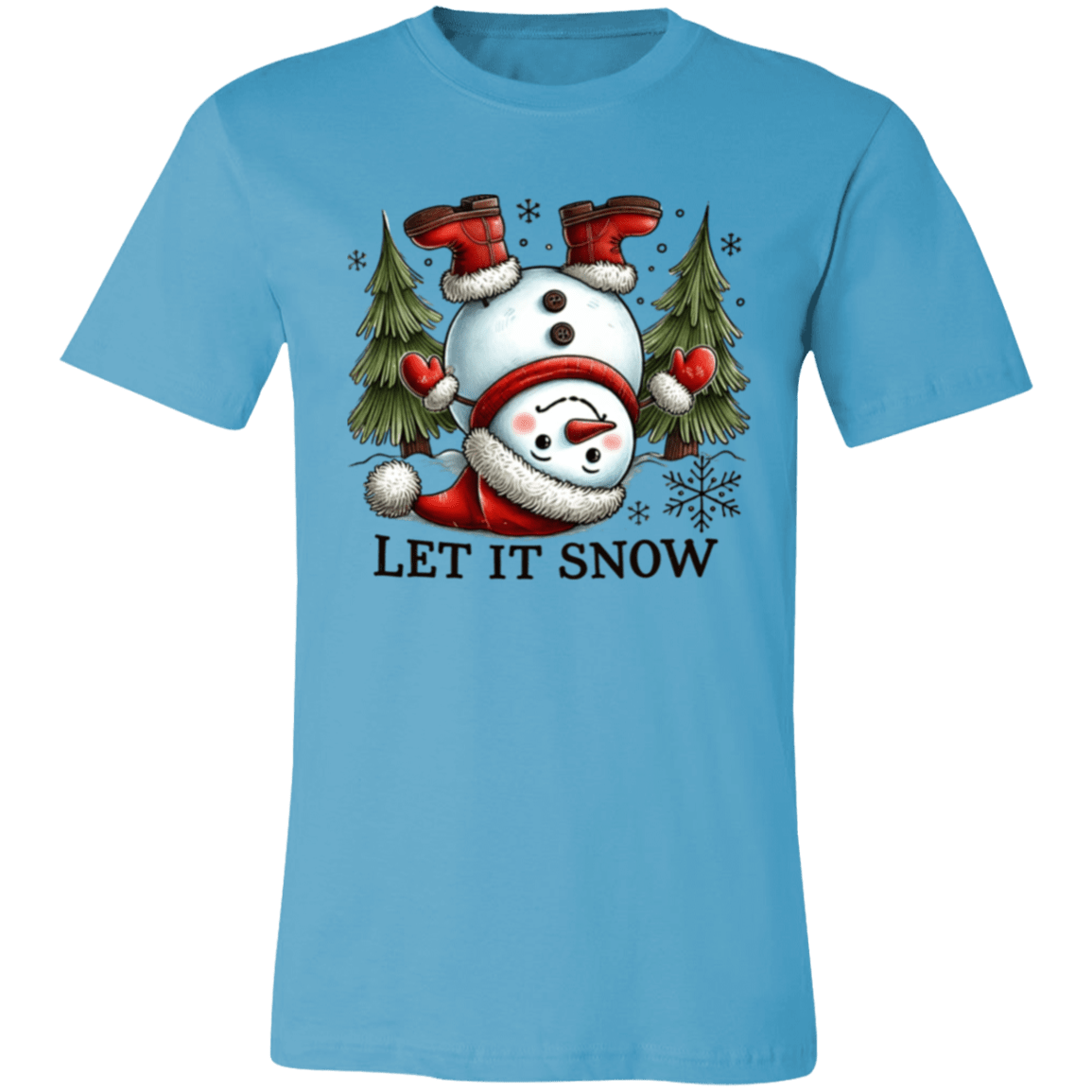 Let It Snow Snowman Tee - Busy Bee Graphix