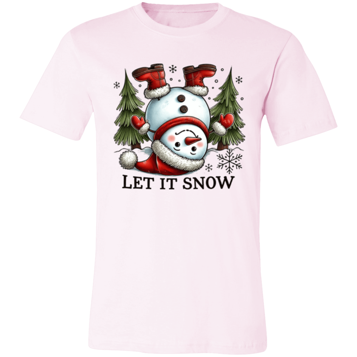 Let It Snow Snowman Tee - Busy Bee Graphix