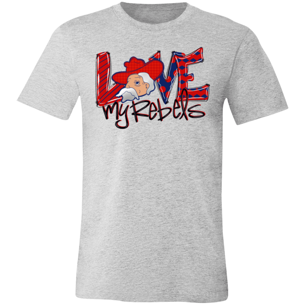 Love My Rebels Bella Canvas Tee - Busy Bee Graphix