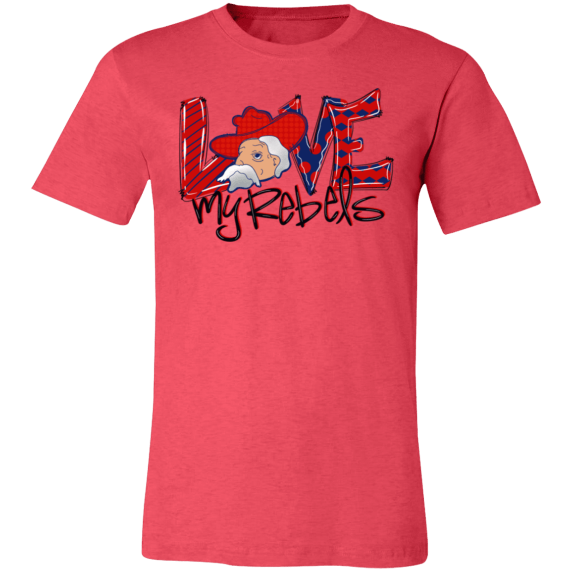 Love My Rebels Bella Canvas Tee - Busy Bee Graphix