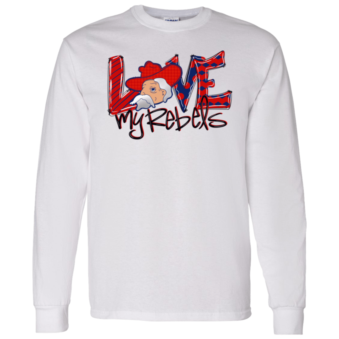 Love My Rebels Gildan L/S Tee - Busy Bee Graphix