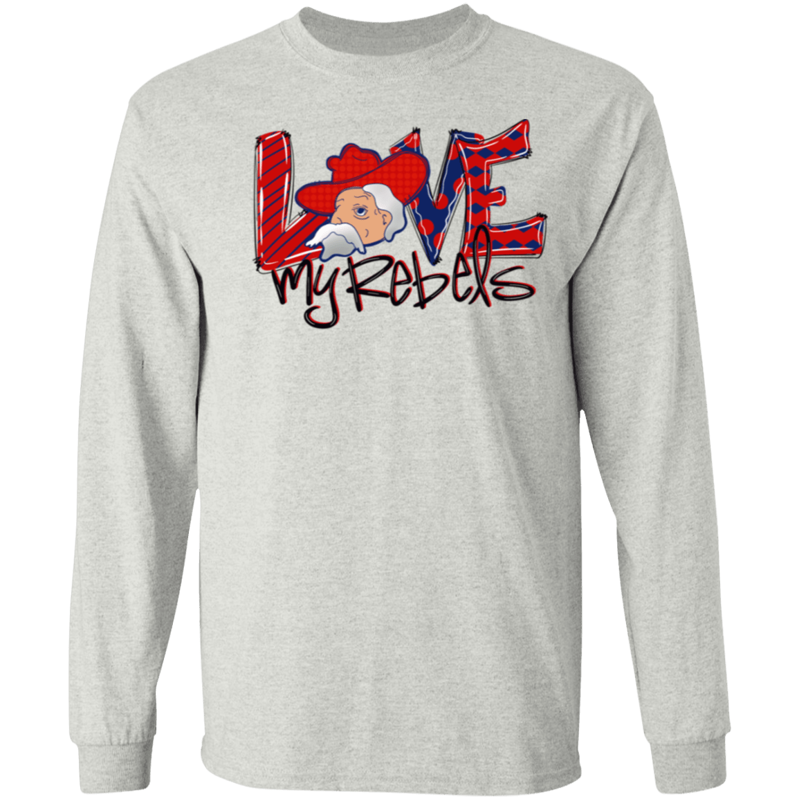 Love My Rebels Gildan L/S Tee - Busy Bee Graphix