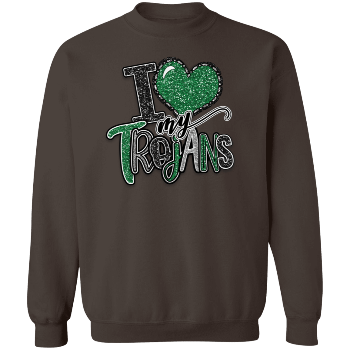 Love My Trojans Crewneck Sweatshirt - Busy Bee Graphix