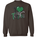 Love My Trojans Crewneck Sweatshirt - Busy Bee Graphix