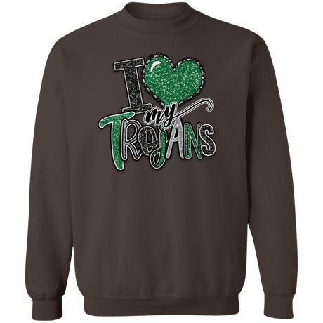 Love My Trojans Crewneck Sweatshirt - Busy Bee Graphix