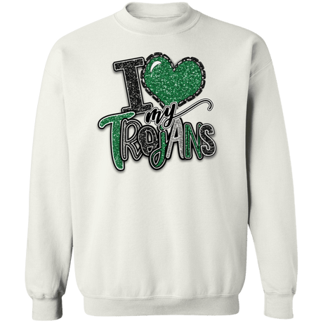 Love My Trojans Crewneck Sweatshirt - Busy Bee Graphix