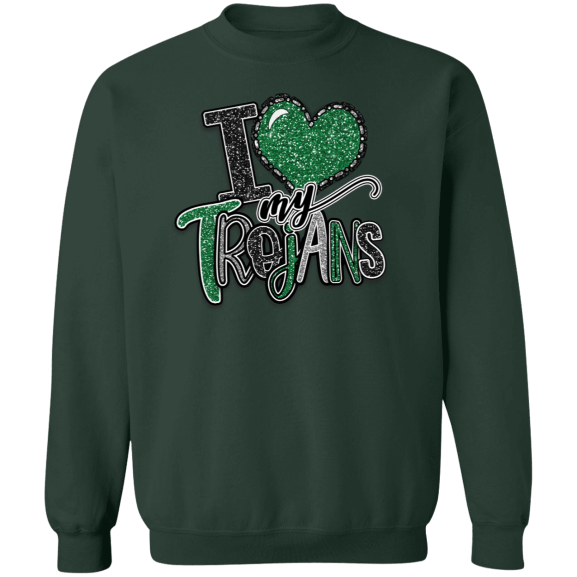 Love My Trojans Crewneck Sweatshirt - Busy Bee Graphix