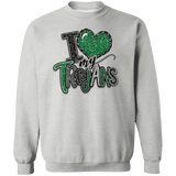 Love My Trojans Crewneck Sweatshirt - Busy Bee Graphix