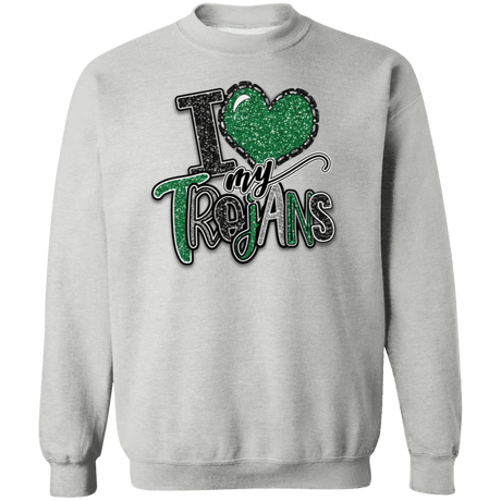 Love My Trojans Crewneck Sweatshirt - Busy Bee Graphix