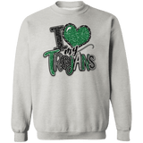 Love My Trojans Crewneck Sweatshirt - Busy Bee Graphix