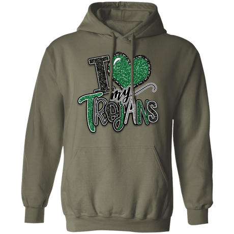 Love My Trojans Gildan Hoodie - Busy Bee Graphix