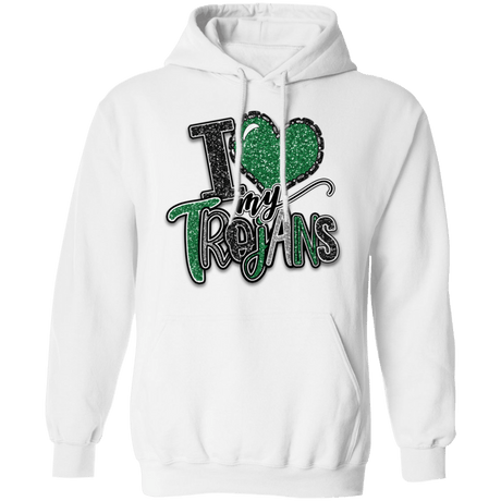 Love My Trojans Gildan Hoodie - Busy Bee Graphix