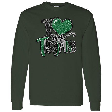 Love My Trojans Gildan L/S Tee - Busy Bee Graphix