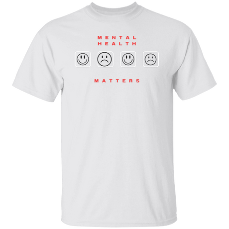 Mental Health Matters Smiley Gildan Tee - Busy Bee Graphix