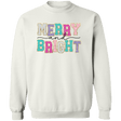 Merry & Bright Crewneck Pullover Sweatshirt - Busy Bee Graphix